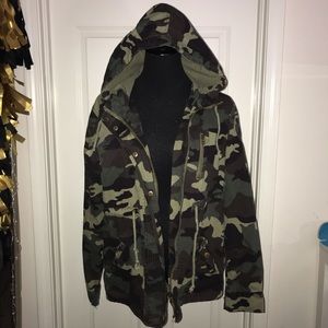 Wet seal camo anorak parka